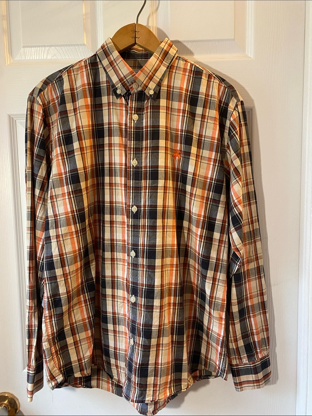 Brooks Brothers Traditional Fit Plaid Button Down Shirt Made USA